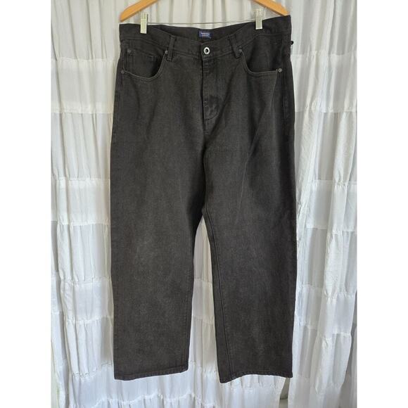 Sean John Mens Y2k 38x32 Black Original Garvey Dark Wash Denim Jeans Loose Baggy - Picture 1 of 11